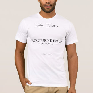 Camiseta Frédéric, CHOPIN, c# del EN del NOCTURNE, (de Op.
