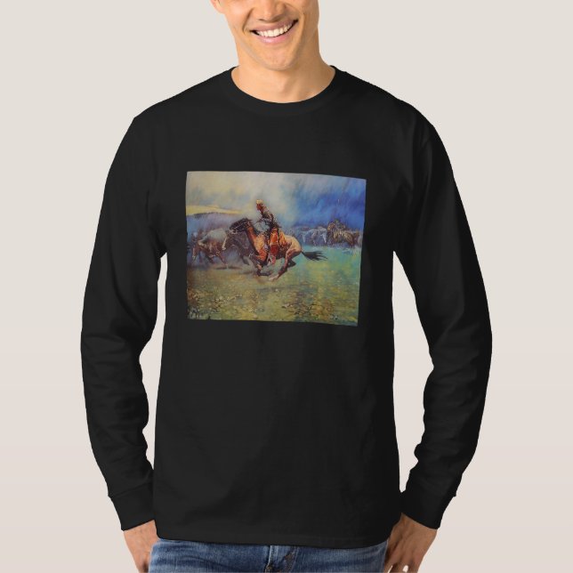 Camiseta Frederic Remington Remington Stampede (Anverso)