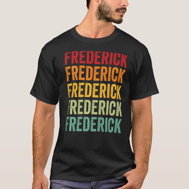 Camiseta Frederick County Maryland Rainbow Text (Anverso)