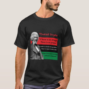Camiseta Frederick Douglass cita a Pan African Flag Black H