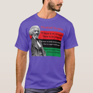 Camiseta Frederick Douglass cita a Pan African Flag Black H