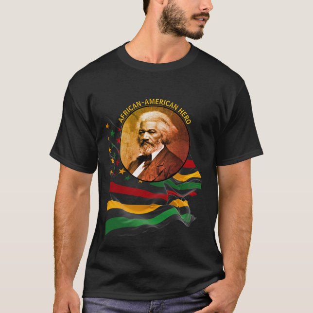 Camiseta FREDERICK DOUGLASS HISTORIA NEGRA-AFROamericana (Anverso)