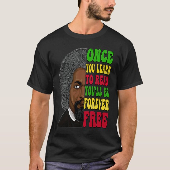 Camiseta Frederick Douglass historia negra afroamericana (Anverso)
