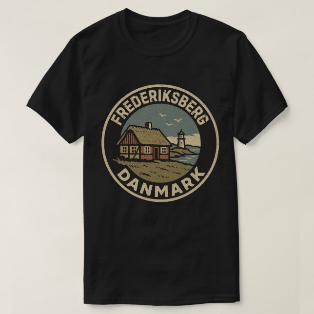 Camiseta Frederiksberg, Dinamarca Danmark  (Diseño del anverso)