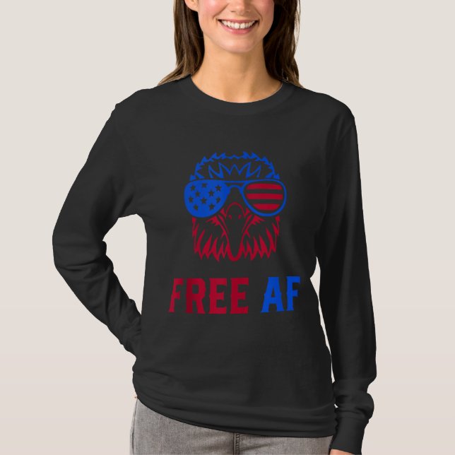 Camiseta FREE AF USA Bandera Americana Águila Patriótica 4  (Anverso)