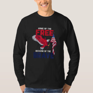 Camiseta Free And Brave Eeuu Patriotic American Outfit 4O