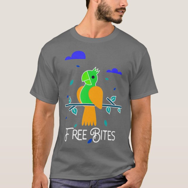 Camiseta Free Bites Parrot Premium (Anverso)