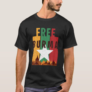 Camiseta Free Burma Freedom For Myanmar And Burmese People