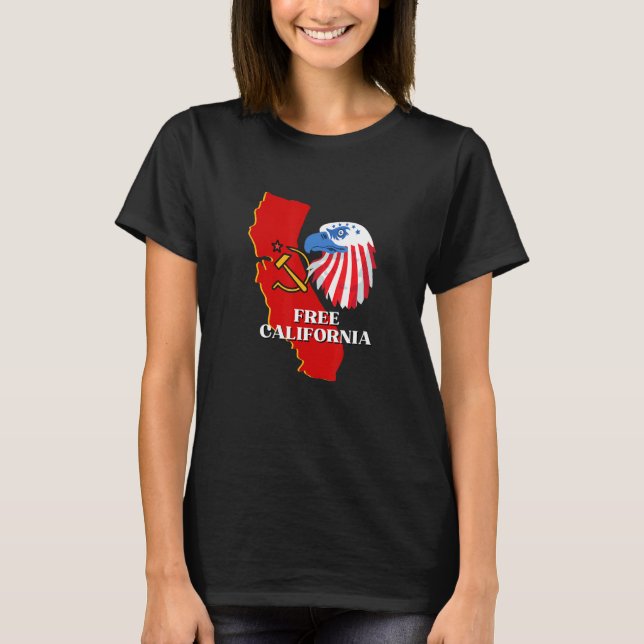 Camiseta Free California Conservative USA Patriot for Freed (Anverso)