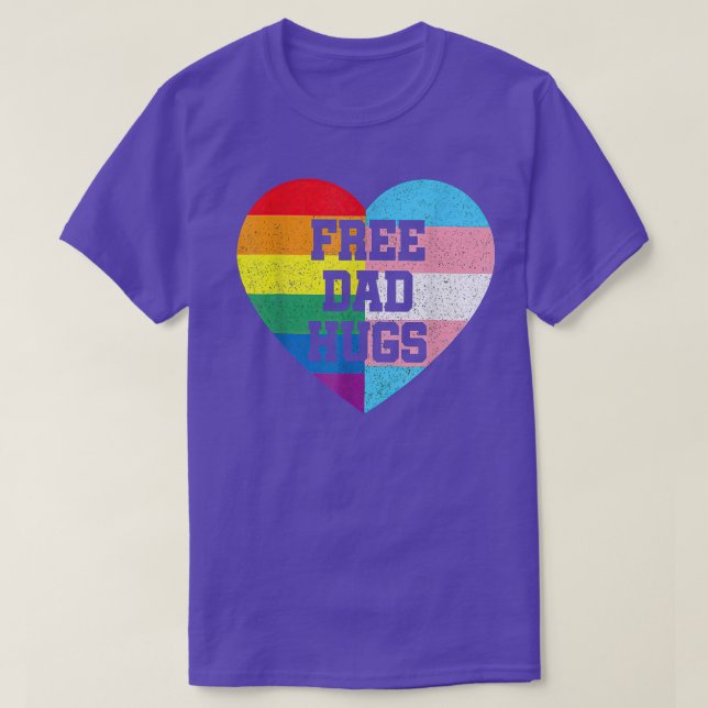 Camiseta Free Dad Hugs LGBT Pride Awarenes Month Parades Ra (Diseño del anverso)