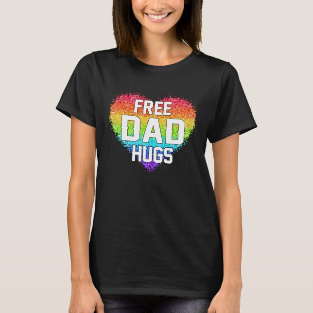 Camiseta Free dad hugs LGBT pride social movement (Anverso)