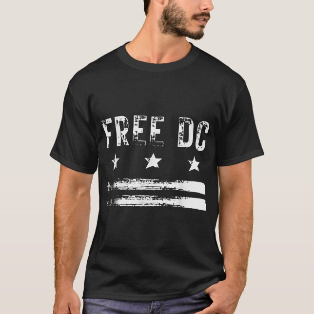 Camiseta Free Dc Flag Usa For Men Women (Anverso)