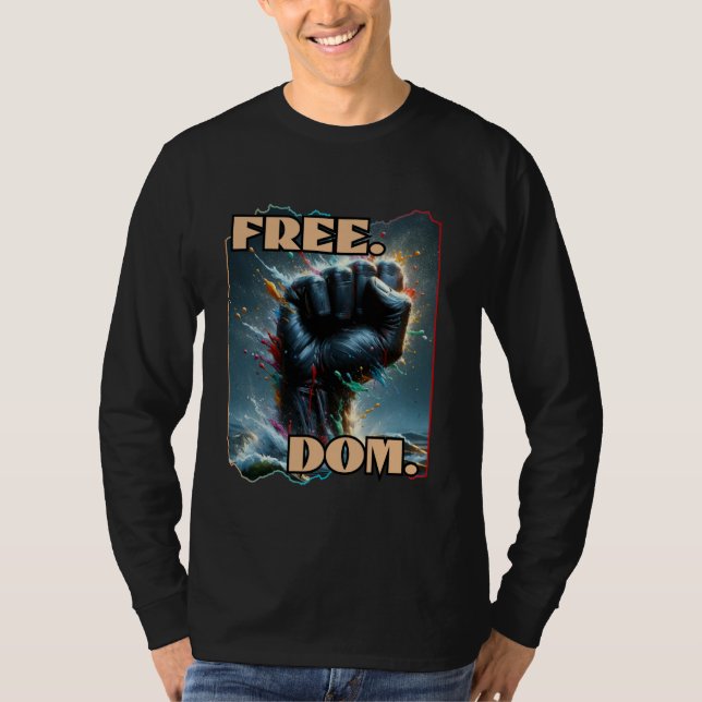 Camiseta Free.Dom., Anti-Racismo, Inclusión, DEI, Cultura (Anverso)