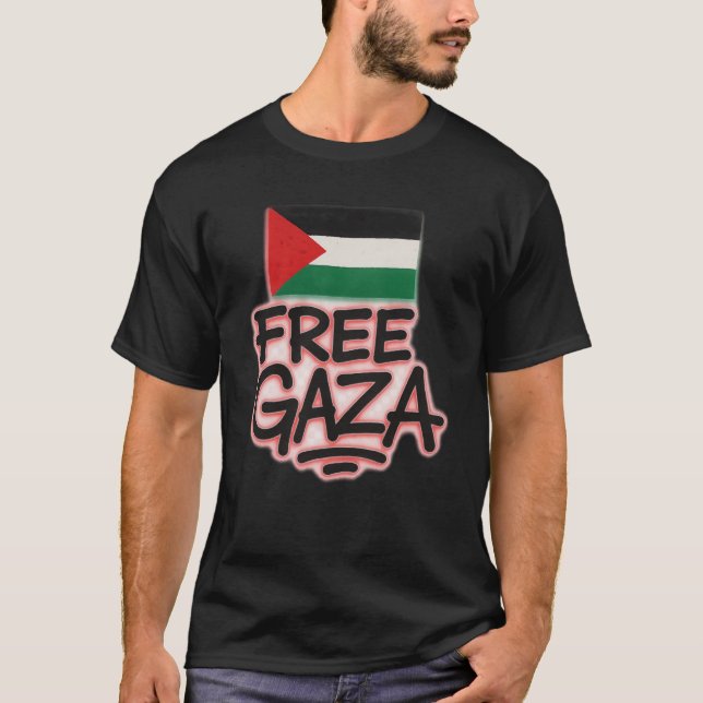 Camiseta Free Gaza T-Shirt – Stand With Palestine (Anverso)