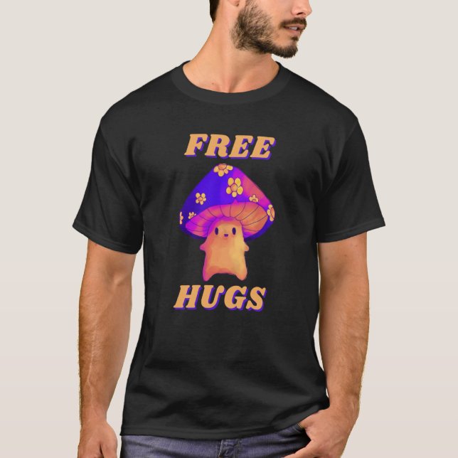 Camiseta Free Hug Mushroom Rave (Anverso)
