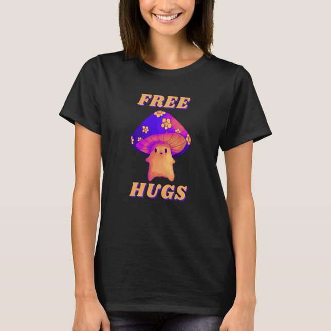 Camiseta Free Hug Mushroom Rave (Anverso)