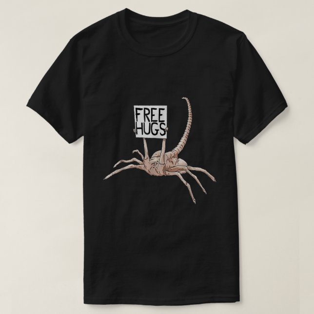 Camiseta Free Hugs Creepy Alien Meme Design (Diseño del anverso)