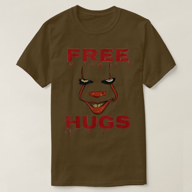 Camiseta Free Hugs Halloween Evil Killer Scary Clown Horror (Diseño del anverso)