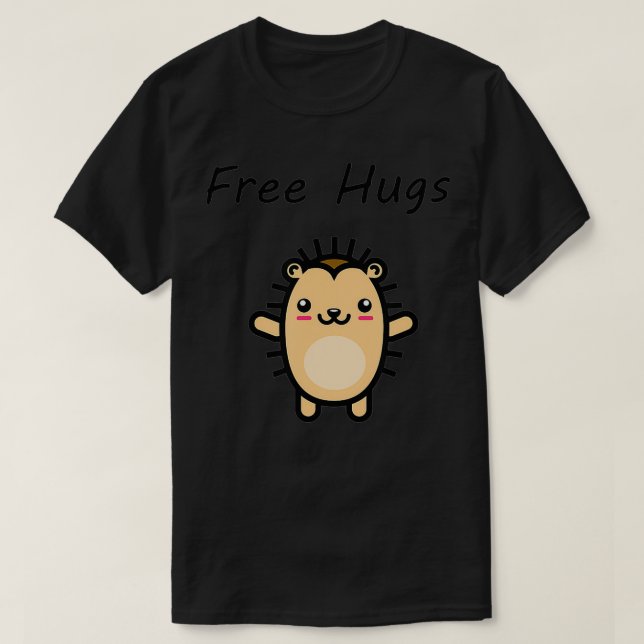 Camiseta Free Hugs Hedgehog  (Diseño del anverso)