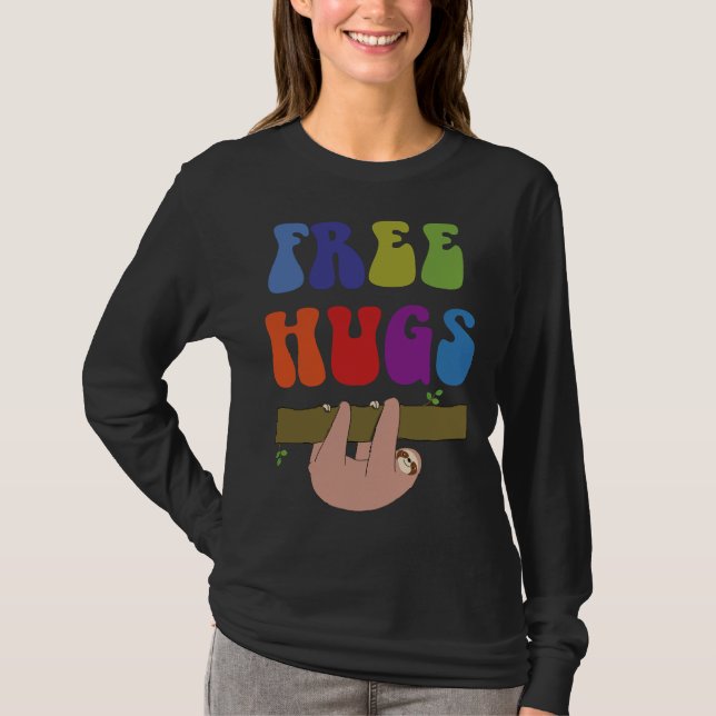 Camiseta Free Hugs Sloth (Anverso)