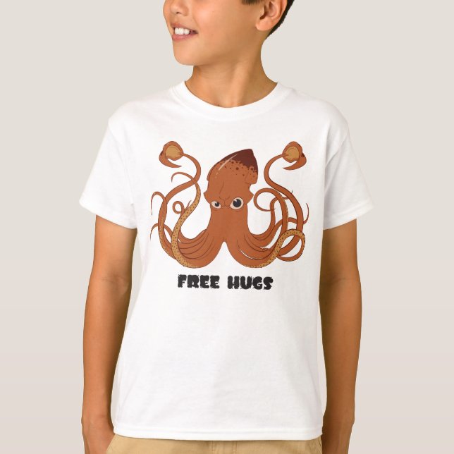 Camiseta Free Hugs Squid Kid's Sweatshirt (Anverso)
