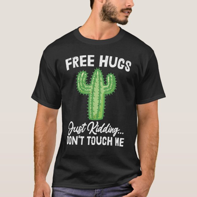 Camiseta Free Hugs Tshirt, Don't Touch Me Tee, Free Hugs Ca (Anverso)