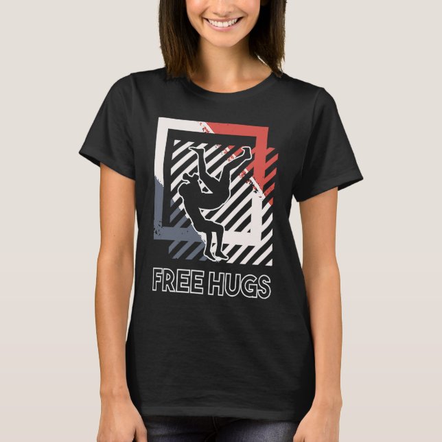 Camiseta Free Hus Cuddle Embrace Professional Wrestling Coa (Anverso)