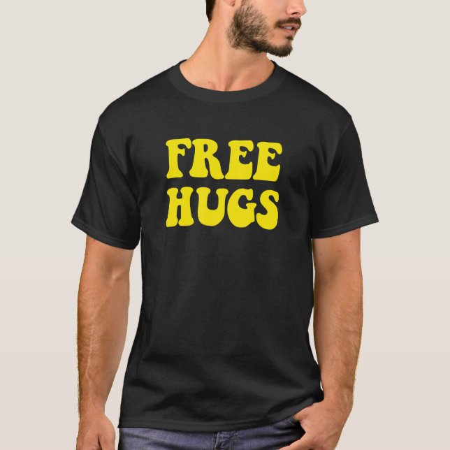 Camiseta Free Kindness Hugs Retro  Optimist Love Humanity (Anverso)