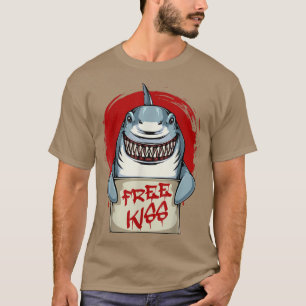 Camiseta Free Kiss Funny Shark Teeth Week Bite Teeth Great 
