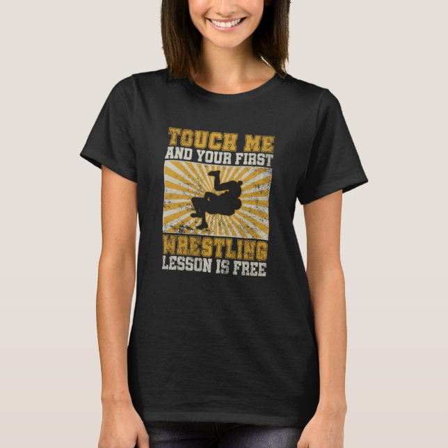 Camiseta Free Lesson  Freestyle Wrestling Sport   Wrestler (Anverso)