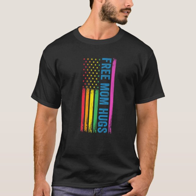 Camiseta Free Mom Hugs Lgbt (Anverso)