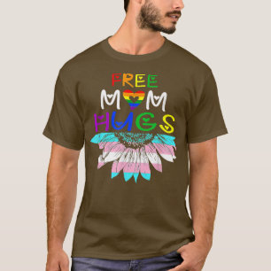 Camiseta Free Mom Hugs LGBT LGBTQ Pride Rainbow Sunflower 2