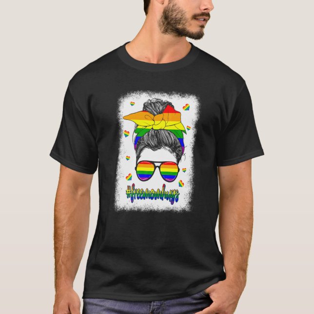 Camiseta Free Mom Hugs Lgbt Pride (Anverso)