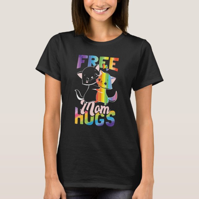 Camiseta Free Mom Hugs Pride Month LGBT Mom (Anverso)