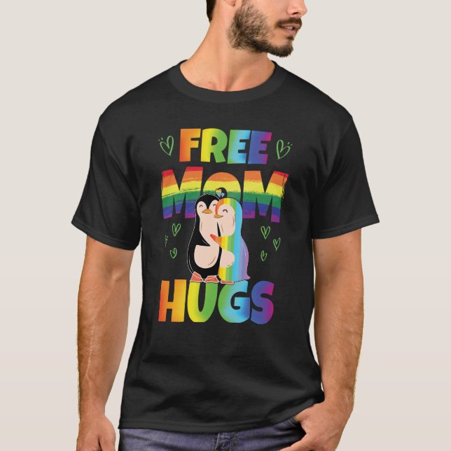 Camiseta Free Mom Hugs Pride Month Pride Parade Rainbow (Anverso)