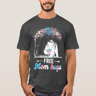 Camiseta Free Mom Hugs Proud Mama Bear Transgender Pride LG