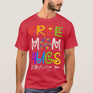 Camiseta Free Mom Hugs Rainbow Sunflower LGBT Pride Month 