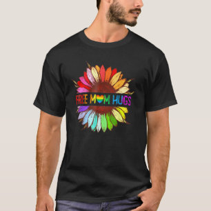 Camiseta Free Mom Hugs Sunflower Lgbt Pride Month