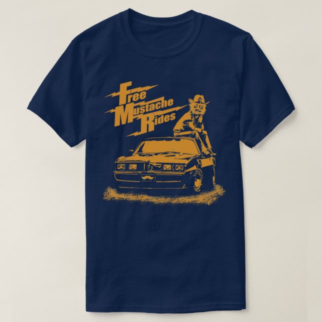 Camiseta Free Mustache Rides Classic TShirt (Diseño del anverso)
