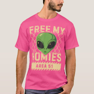 Camiseta Free My Homies Area 51 Funny Alien Ufo Niños Niños