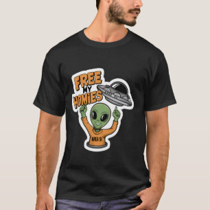 Camiseta Free My Homies Area 51 Funny Funny UFO Extrato UAP