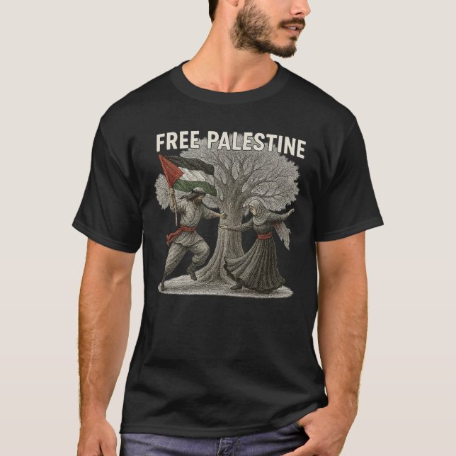 Camiseta Free Palestine T-Shirt – Roots of Freedom (Anverso)