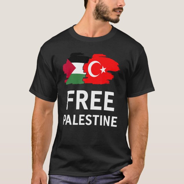 Camiseta Free Palestine Turkish Turkey Support Palestinian (Anverso)