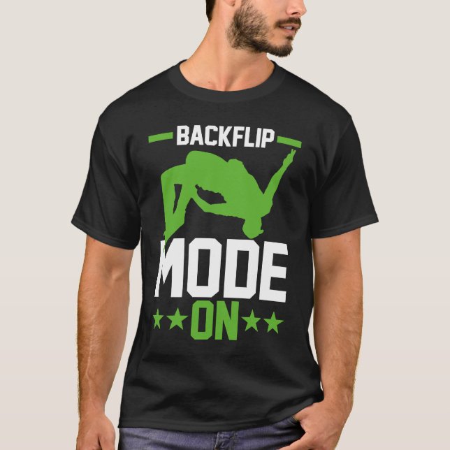 Camiseta Free Running Traceur Parkour Jumper Backflip Mode  (Anverso)
