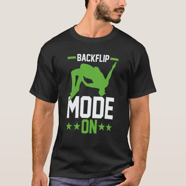 Camiseta Free Running Traceur Parkour Jumper Backflip Mode  (Anverso)