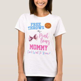 Camiseta Free Throws or Pink Bows Basketball Gender Reveal