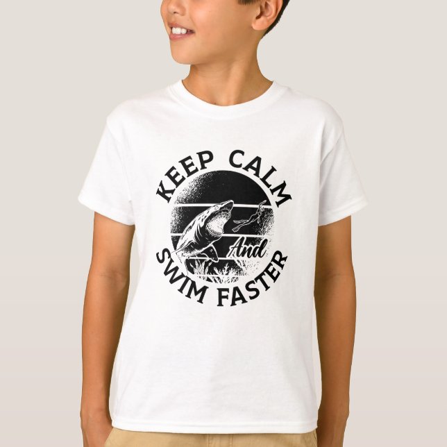 Camiseta Freediver Keep Calm And Swim Faster Freediving (Anverso)