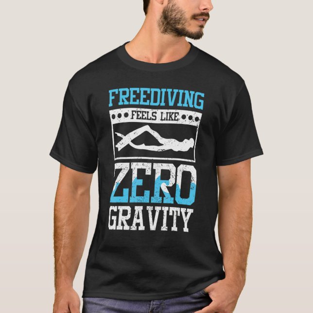 Camiseta Freediving feels like zero gravity (Anverso)