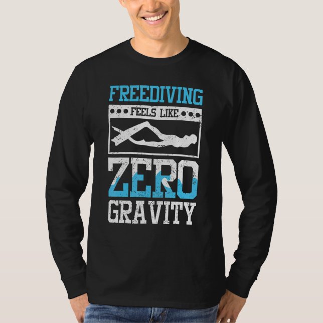 Camiseta Freediving feels like zero gravity (Anverso)