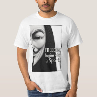 Camiseta Freedom Begins With a Spark